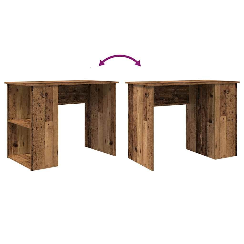 Skrivebord 100x55x75 cm konstrueret træ gammelt træ