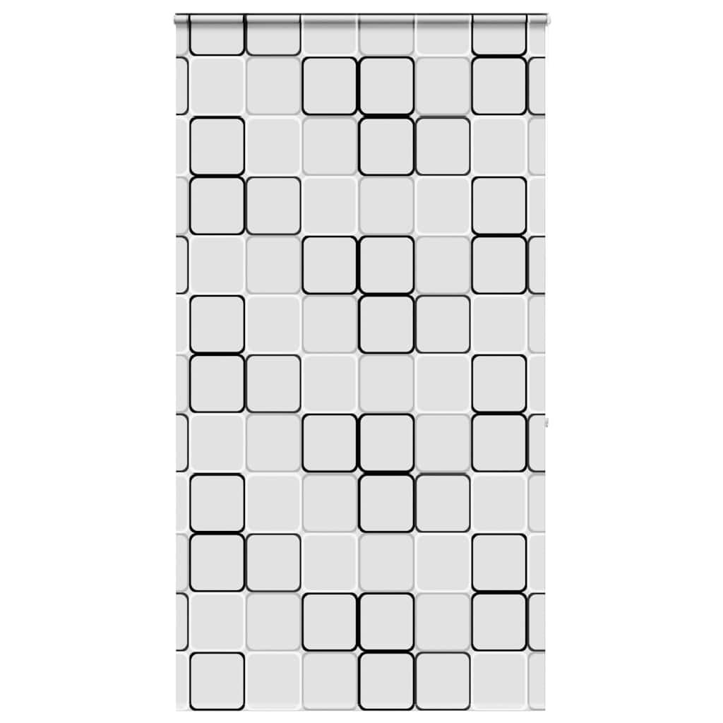Bruserullegardin med kassette 140 x 240 cm - firkantet mønster