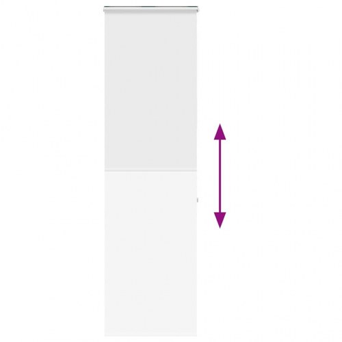 Bruserullegardin med kassette 80x240 cm Stofbredde 76 cm