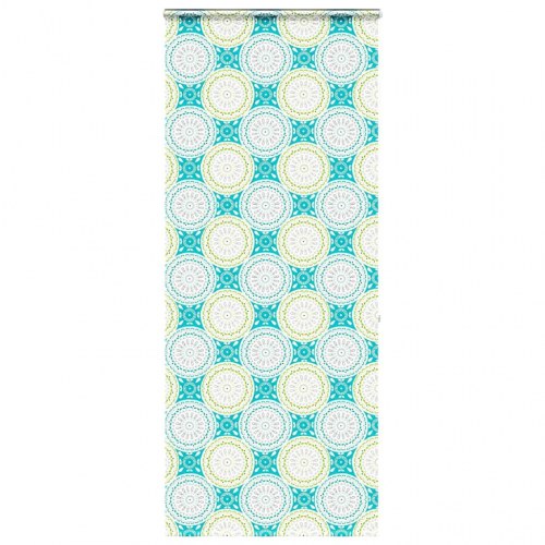Bruserullegardin med kassette 110 x 240 cm - ornament