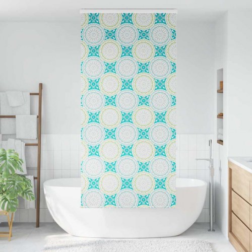 Bruserullegardin med kassette 110 x 240 cm - ornament
