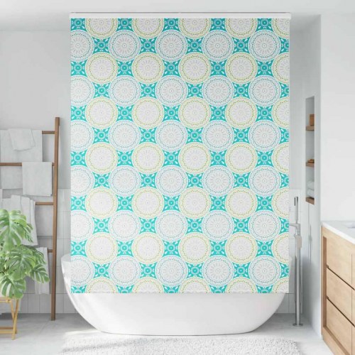Bruserullegardin med kassette 150 x 240 cm - ornament