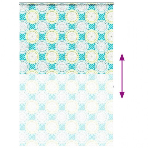 Bruserullegardin med kassette 150 x 240 cm - ornament