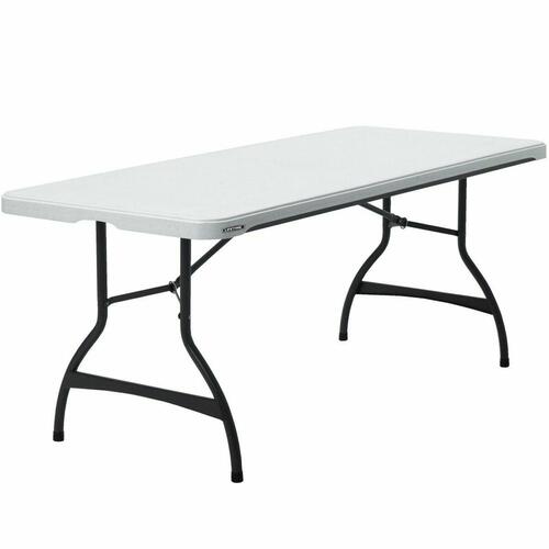 Sammenklappeligt bord Lifetime Hvid Rektangulær Stål Plastik 182 x 76 x 73,5 cm