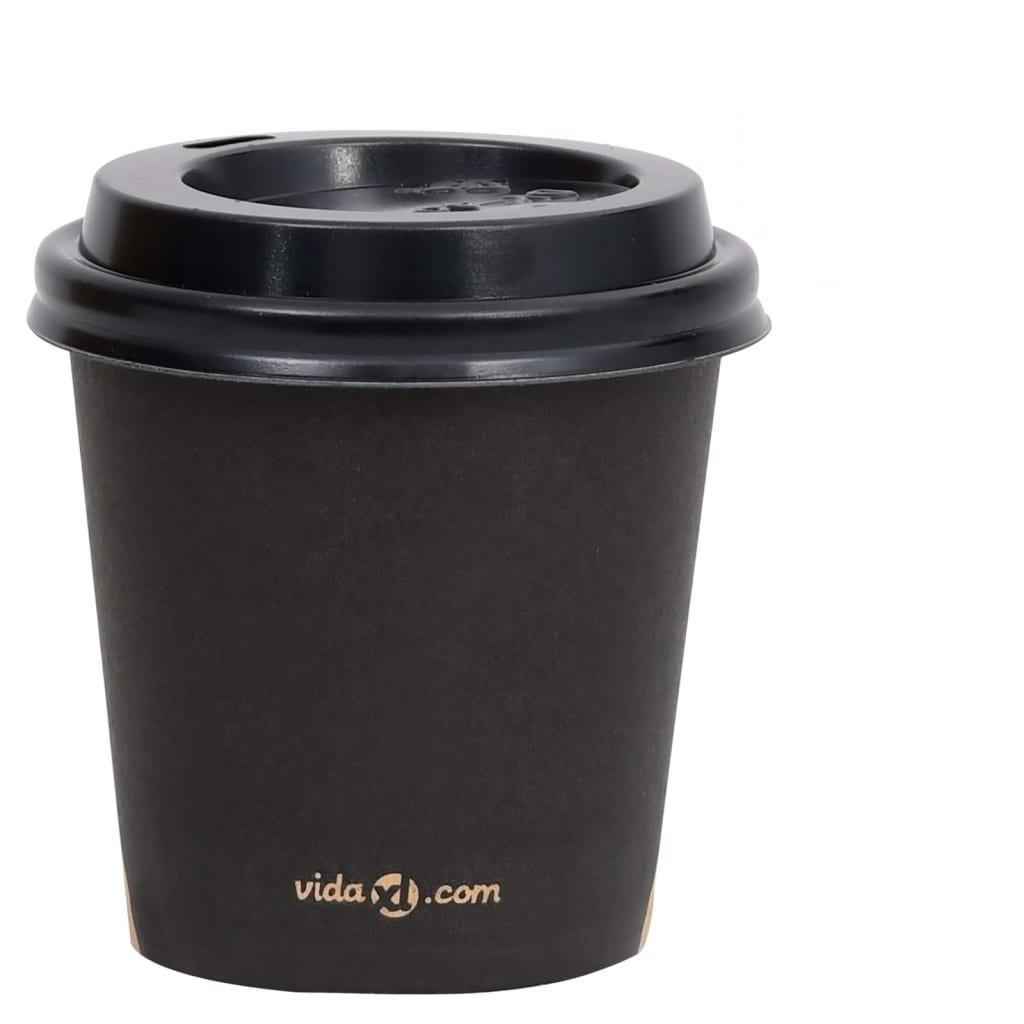 Papkrus med låg 250 stk. 120 ml sort