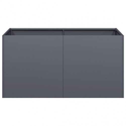 Plantekasse i koldvalset stål - antracitgrå 80×40×40 cm