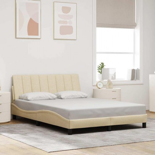 Sengeramme Hanko uden madras med LED - creme, 120 x 200 cm