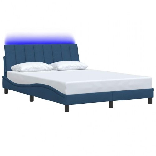 Sengeramme Hanko uden madras med LED - creme, 120 x 200 cm