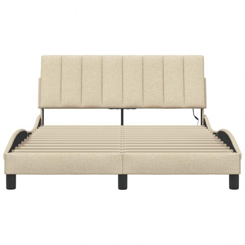 Sengeramme Hanko uden madras med LED - creme, 120 x 200 cm