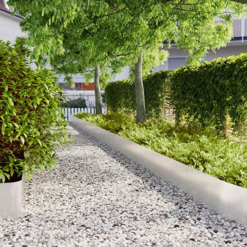 Plænekanter 10 stk. 25x103 cm rustfrit stål