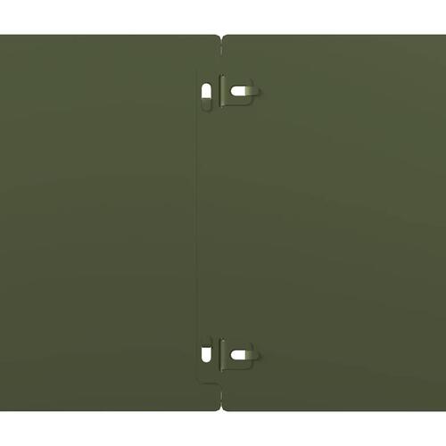 Plænekanter 10 stk. 20x103 cm koldvalset stål olivengrøn