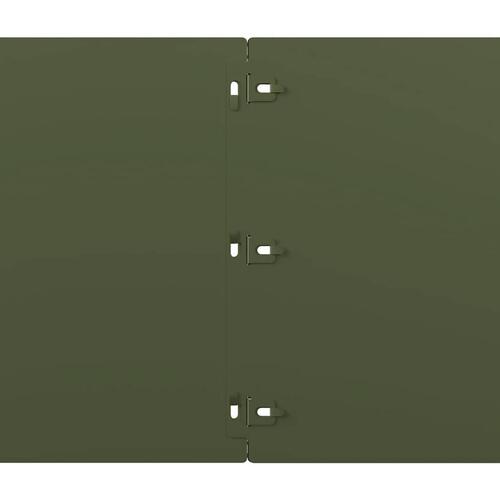 Plænekanter 10 stk. 25x103 cm koldvalset stål olivengrøn