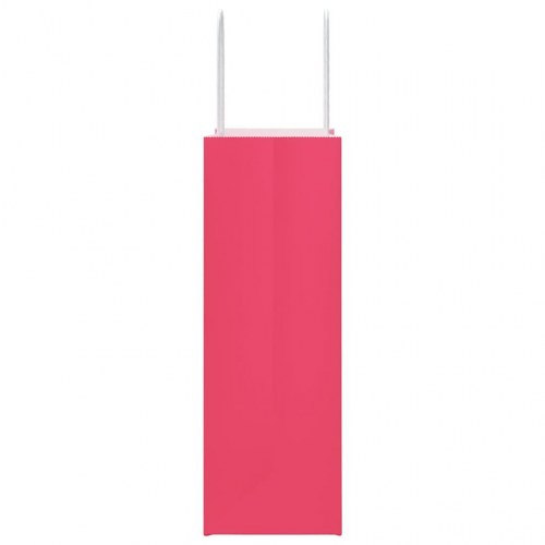 Papirposer med håndtag 50 stk. - 21×11×31 cm, lyserød