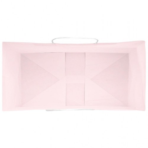 Papirposer med håndtag 50 stk. - 21×11×31 cm, lyserød