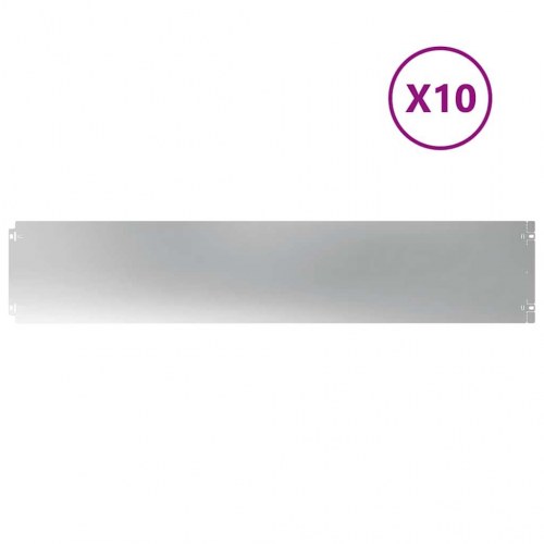 Plænekanter - 10 stk. 20 × 103 cm i galvaniseret stål