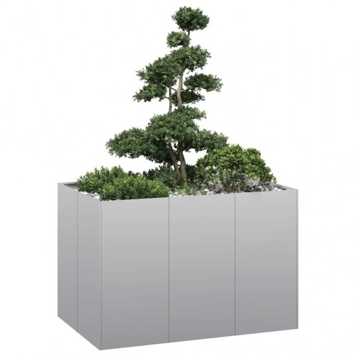 Plantekasse 120 x 80 x 80 cm i galvaniseret stål - højbed til have og terrasse