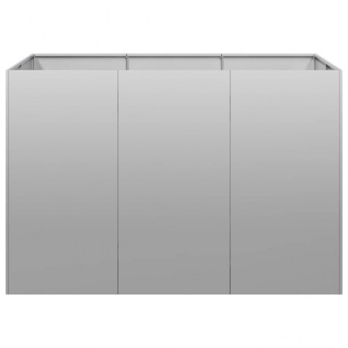 Plantekasse 120 x 80 x 80 cm i galvaniseret stål - højbed til have og terrasse