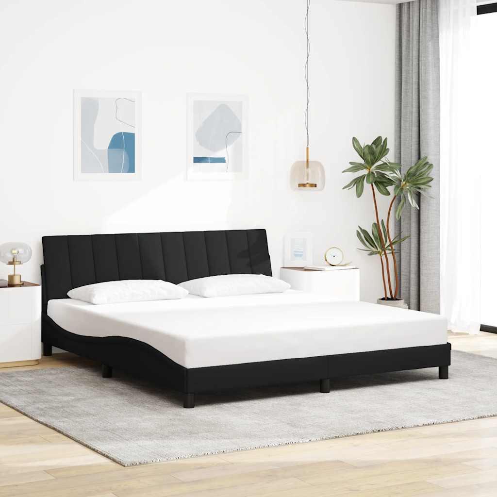 Sengeramme uden madras Hanko 180x200 cm stof sort