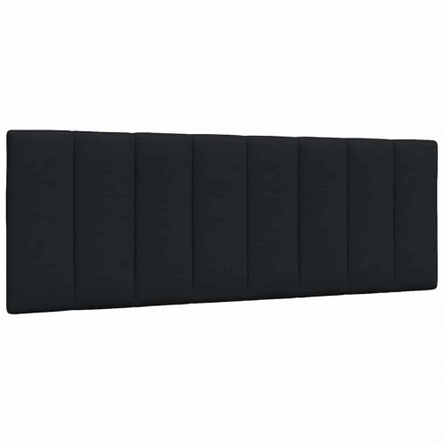 Sengeramme Hanko 140 x 190 cm med LED og gavlpude - sort