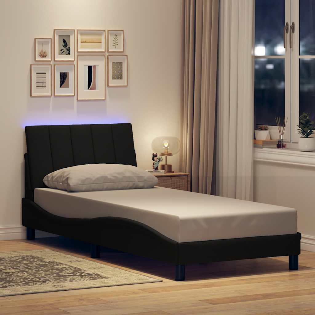 Sengeramme uden madras Hanko 80x200 cm stof sort