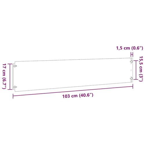Plænekanter 10 stk. 20x103 cm koldvalset stål antracit
