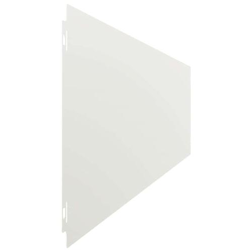 Plænekanter 30 stk. 20x103 cm koldvalset stål hvid