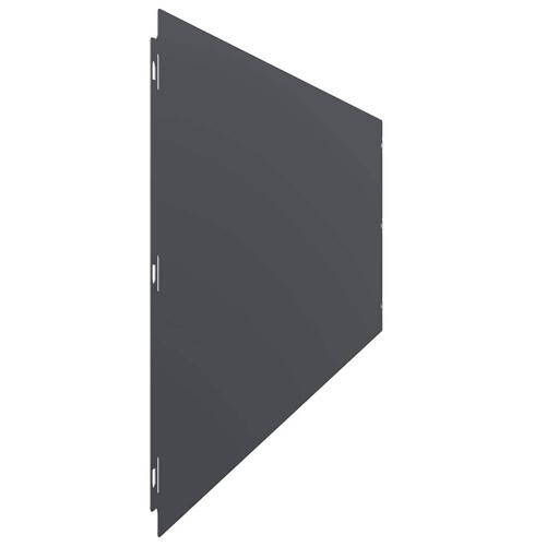 Plænekanter 10 stk. 25x103 cm koldvalset stål antracit