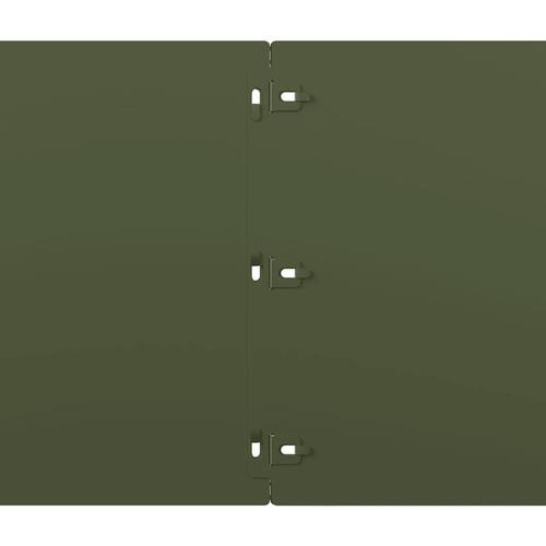 Plænekanter 20 stk. 25x103 cm koldvalset stål olivengrøn
