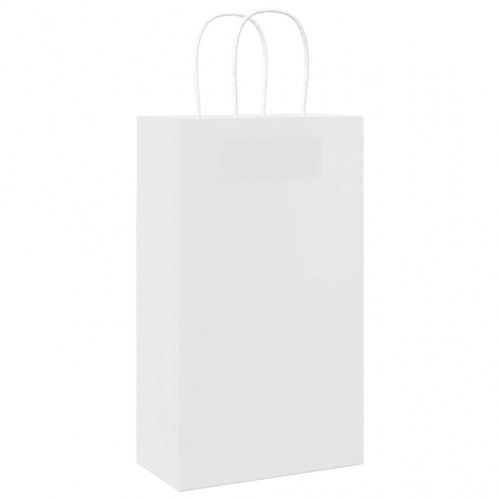 Papirposer med håndtag 50 stk. 21 x 11 x 36 cm - hvid