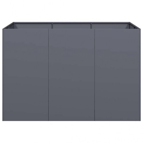 Plantekasse i stål 120 × 80 × 80 cm - antracitgrå højbed