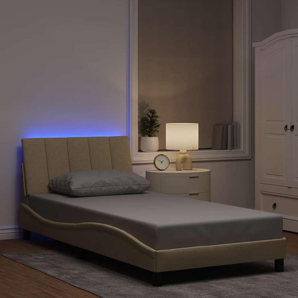 Sengeramme uden madras Hanko Creme 100x200 cm Stof