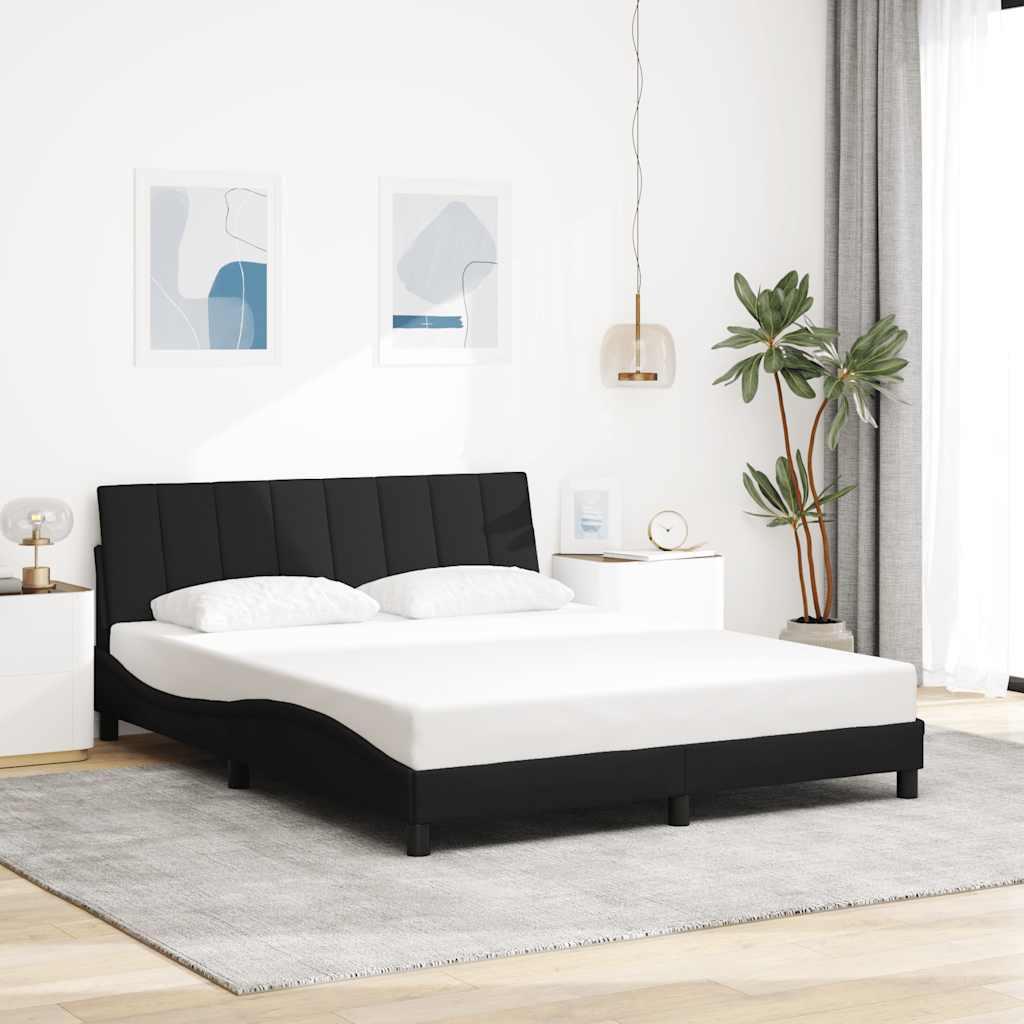 Sengeramme uden madras Hanko 160x200 cm stof sort