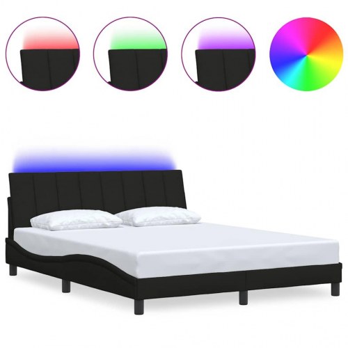 Sengeramme Hanko med LED uden madras 160 x 200 cm - sort
