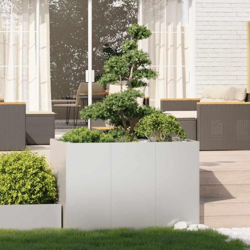 Plantekasse i rustfrit stål 120 × 80 × 80 cm - højbed til have og terrasse