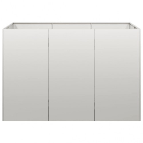 Plantekasse i rustfrit stål 120 × 80 × 80 cm - højbed til have og terrasse