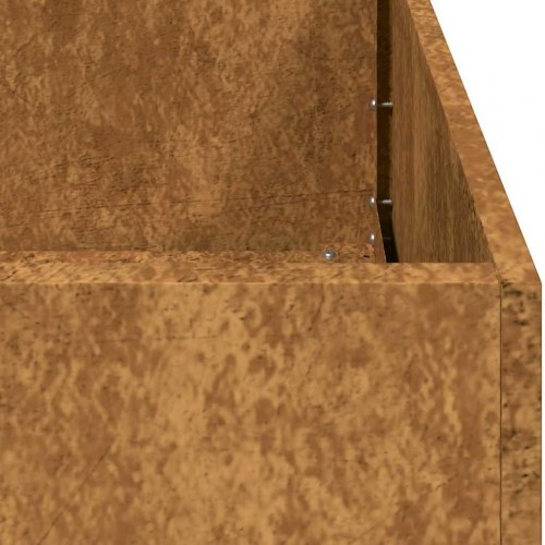 Plantekasse rustfarvet 120x80x80 cm forvitringsstål