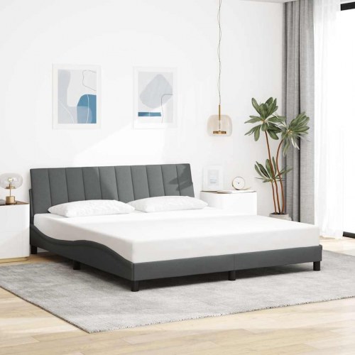Sengeramme uden madras Hanko 180 x 200 cm med LED - mørkegrå