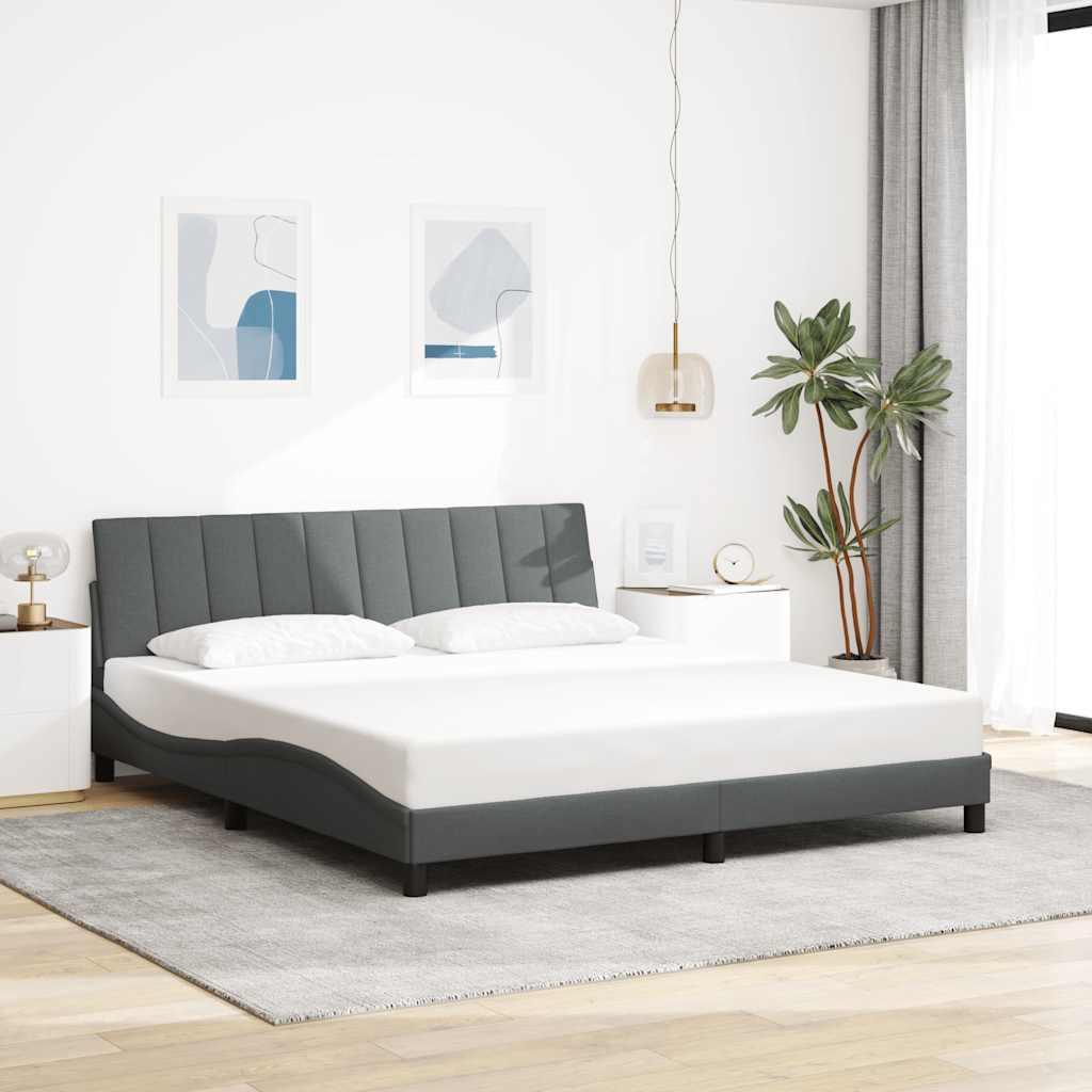 Sengeramme uden madras Hanko 180x200 cm stof mørkegrå