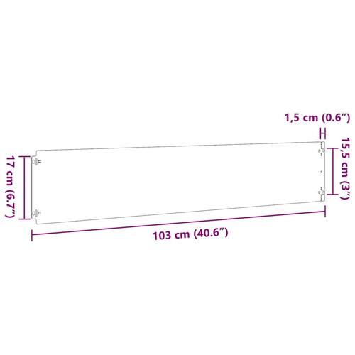 Plænekanter 10 stk. 20x103 cm koldvalset stål sort