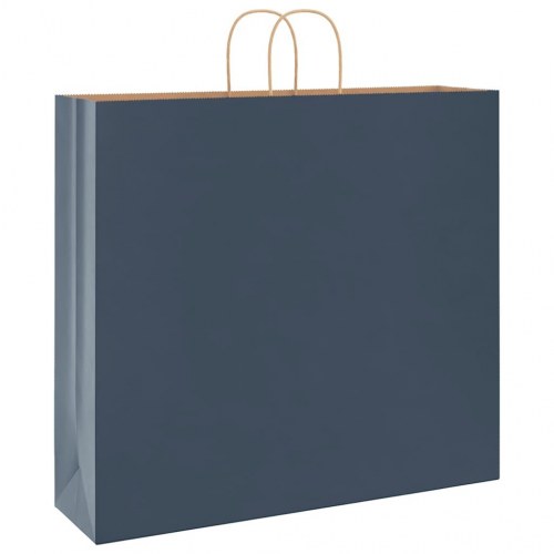 Papirposer 50 stk. med håndtag 54x15x49 cm blå