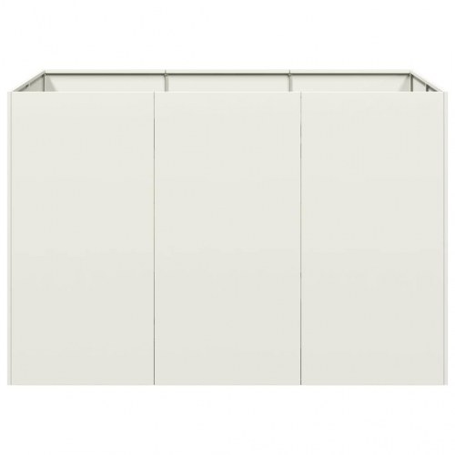 Plantekasse i stål 120 × 80 × 80 cm - hvid højbed/krukke