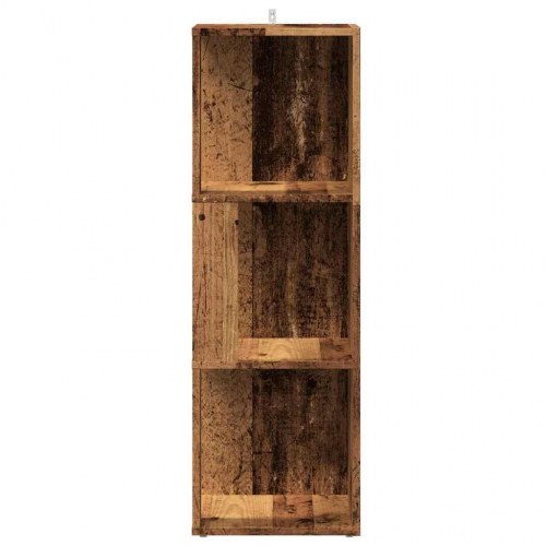 Hjørnereol 33×33×100 cm i konstrueret træ - antikt træ