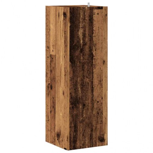 Hjørnereol 33×33×100 cm i konstrueret træ - antikt træ