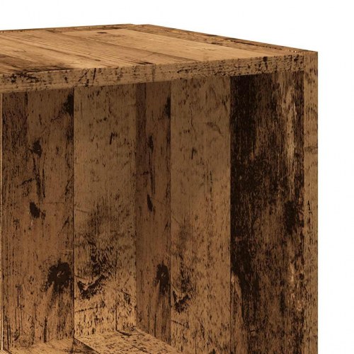 Hjørnereol 33×33×100 cm i konstrueret træ - antikt træ