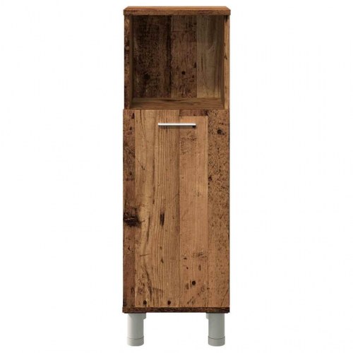 Badeværelsesskab 30×30×95 cm i konstrueret træ - antikt træ