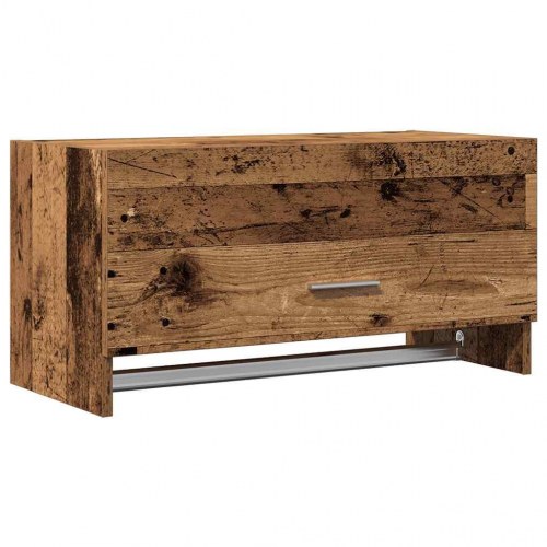 Garderobeskab i gammel trælook - 70 × 32,5 × 35 cm, konstrueret træ