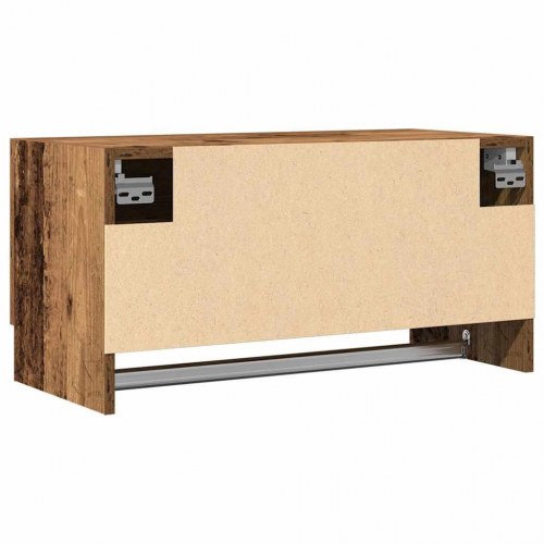 Garderobeskab i gammel trælook - 70 × 32,5 × 35 cm, konstrueret træ