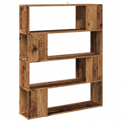 Bogreol/rumdeler 100×24×124,5 cm - antikt trælook