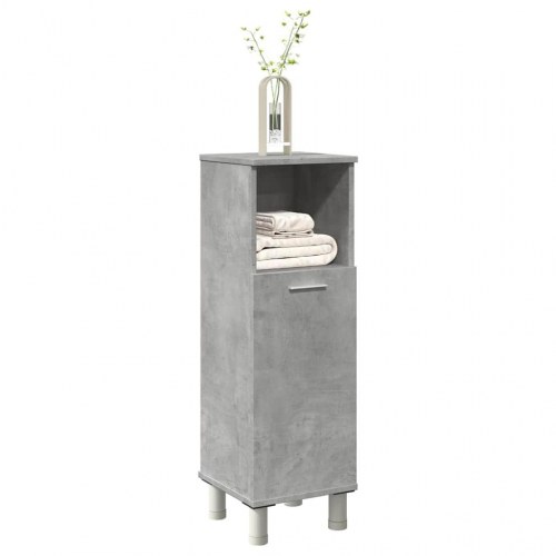 Badeværelsesskab 30 × 30 × 95 cm - konstrueret træ, betongrå