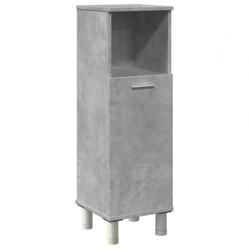 Badeværelsesskab 30 × 30 × 95 cm - konstrueret træ, betongrå